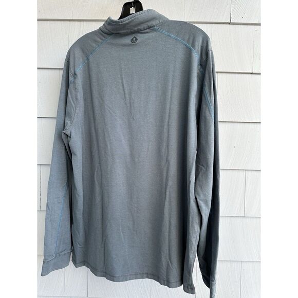 Tasc Carrollton Lightweight Blue‎ Cotton Blend Quarter Zip Style # TM109 Size XL - Picture 2 of 5